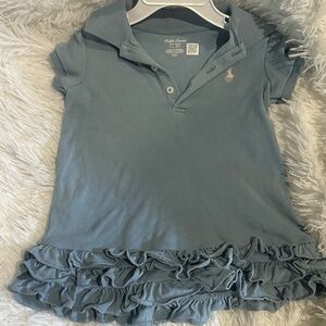 Polo by Ralph Lauren Kids Blue Ruffled Polo Dress